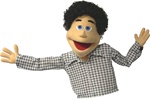 This funny loving boy puppet is perfect for your live puppet shows.