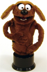 Small brown dog puppet.