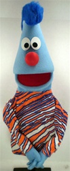 Blue Puppet with Blue Mohawk