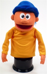 C-BOP Puppet "Bing" - Orange, Royal Blue Hair