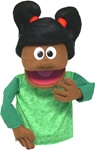 C-BOP Puppet "Bibi" - Cocoa, Black Hair