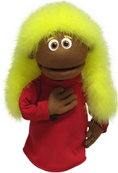 Luxi  - Nuzzle Puppet (Cocoa Skin, Yellow Boa Hair)