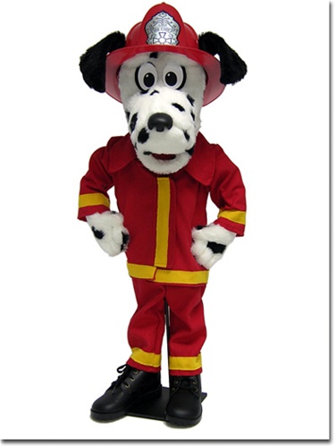 Ventriloquist puppet named Spots The Fire Dog