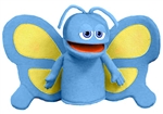 Blue butterfly puppet