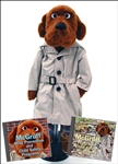 26" Tall McGruff puppet with trench coat and plaid pants