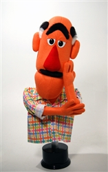 Frank is a 24" tall hand puppet with orange skin and two tone hair.  Frank is designed for puppet ministry.