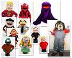 Set of all 11 characters and costumes from the Willie George Ministries puppet programs.